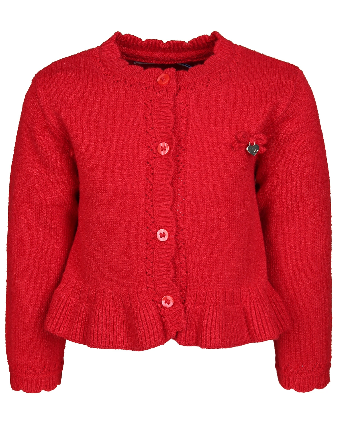 Strickjacke TRIKOT RUFFLE in rot