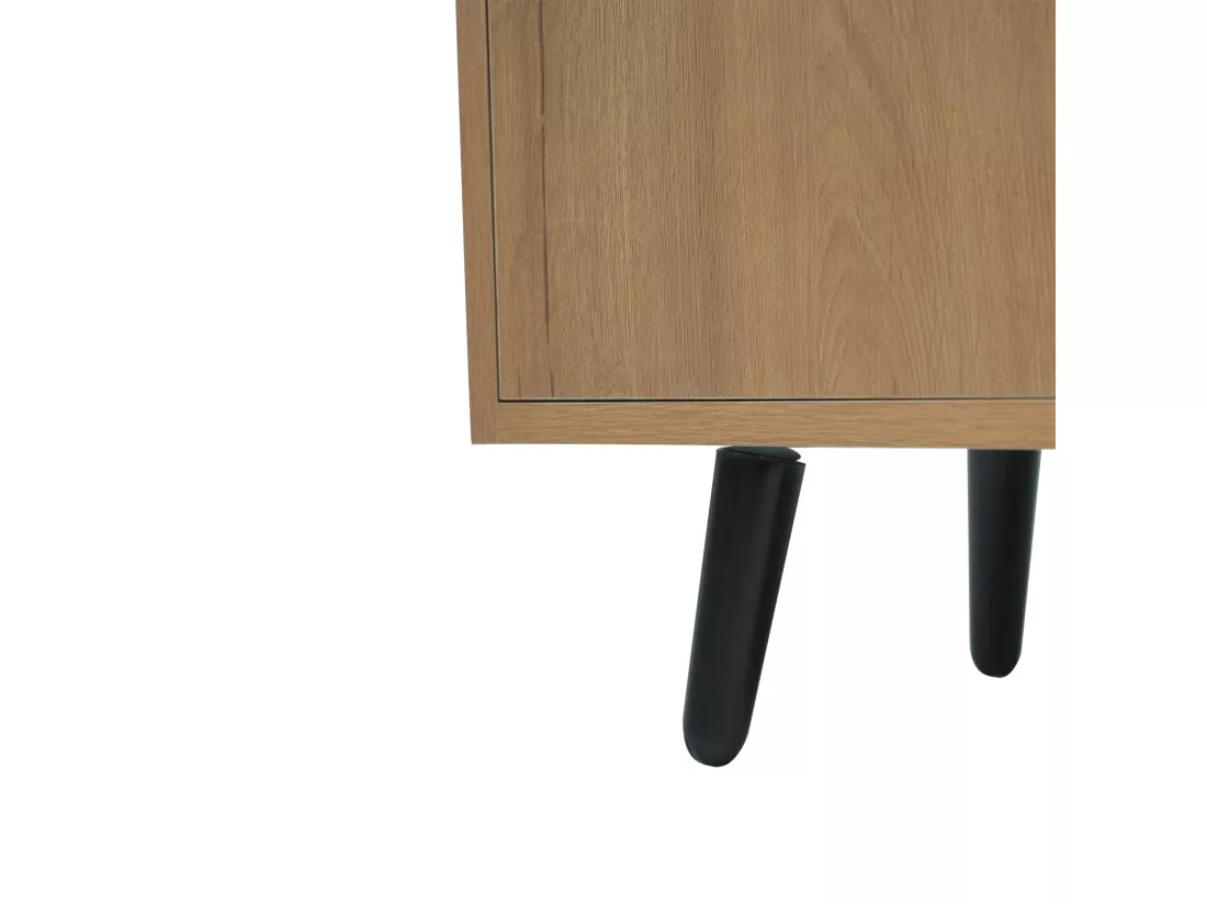Meuble à chaussures - avec une banquette et 3 portes - Naturel
