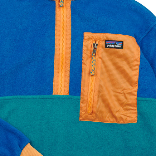 Patagonia - KIDS MICRODINI 1/2 ZIP PULLOVER - Bleu / Vert / Jaune