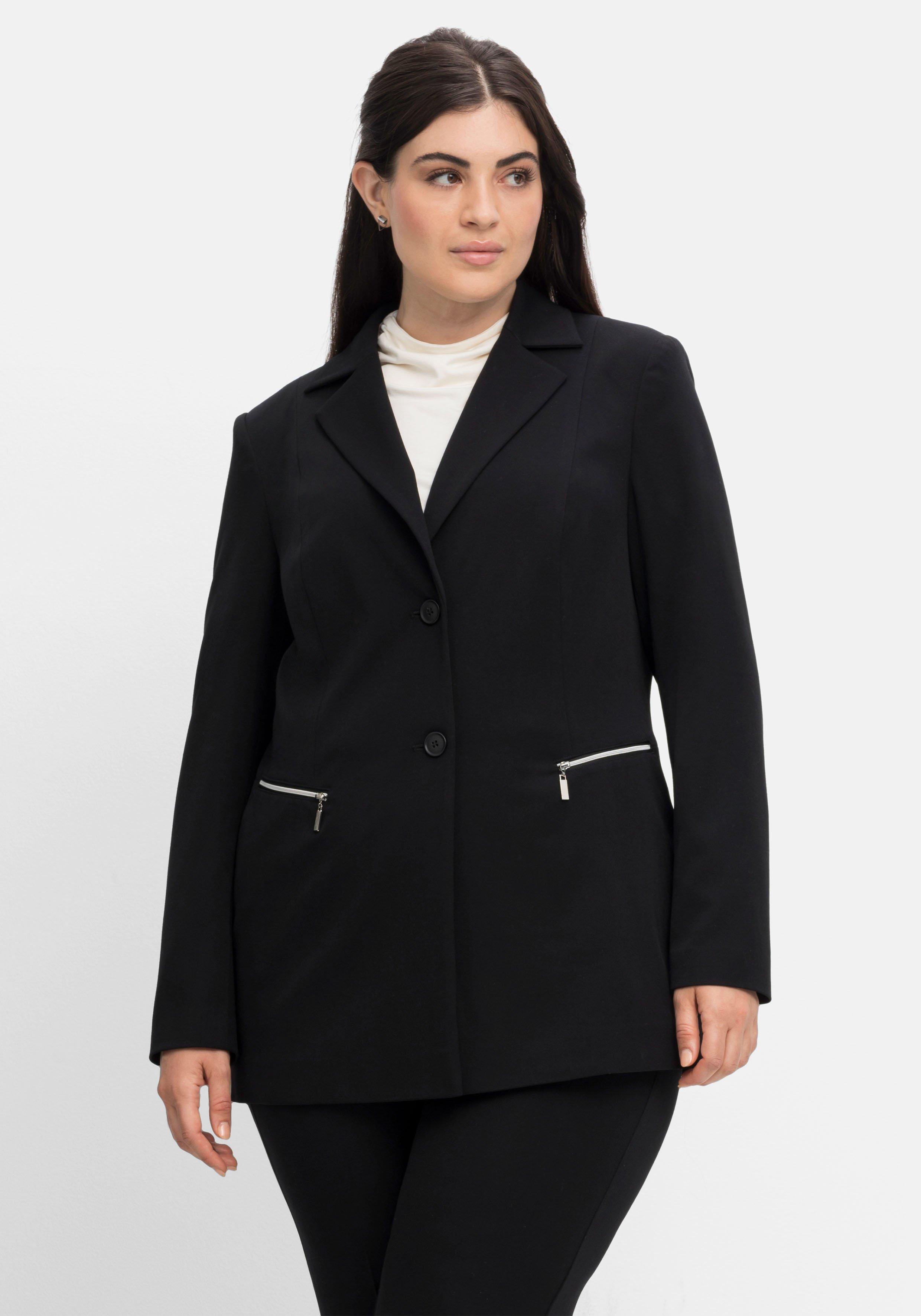 Blazer mit Reißverschluss-Taschen