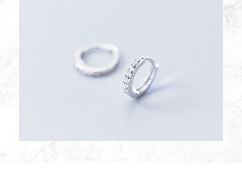 A'ROCH - Mini-oorbellen met strass van 925 sterlingzilver