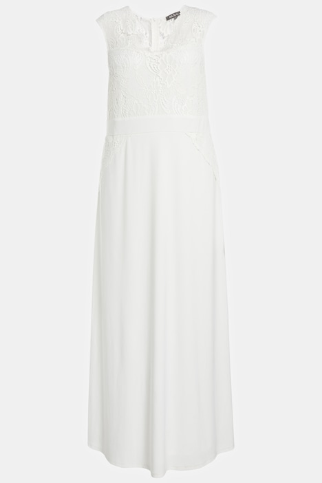 Hochzeitskleid, Spitze, V-Ausschnitt, ärmellos