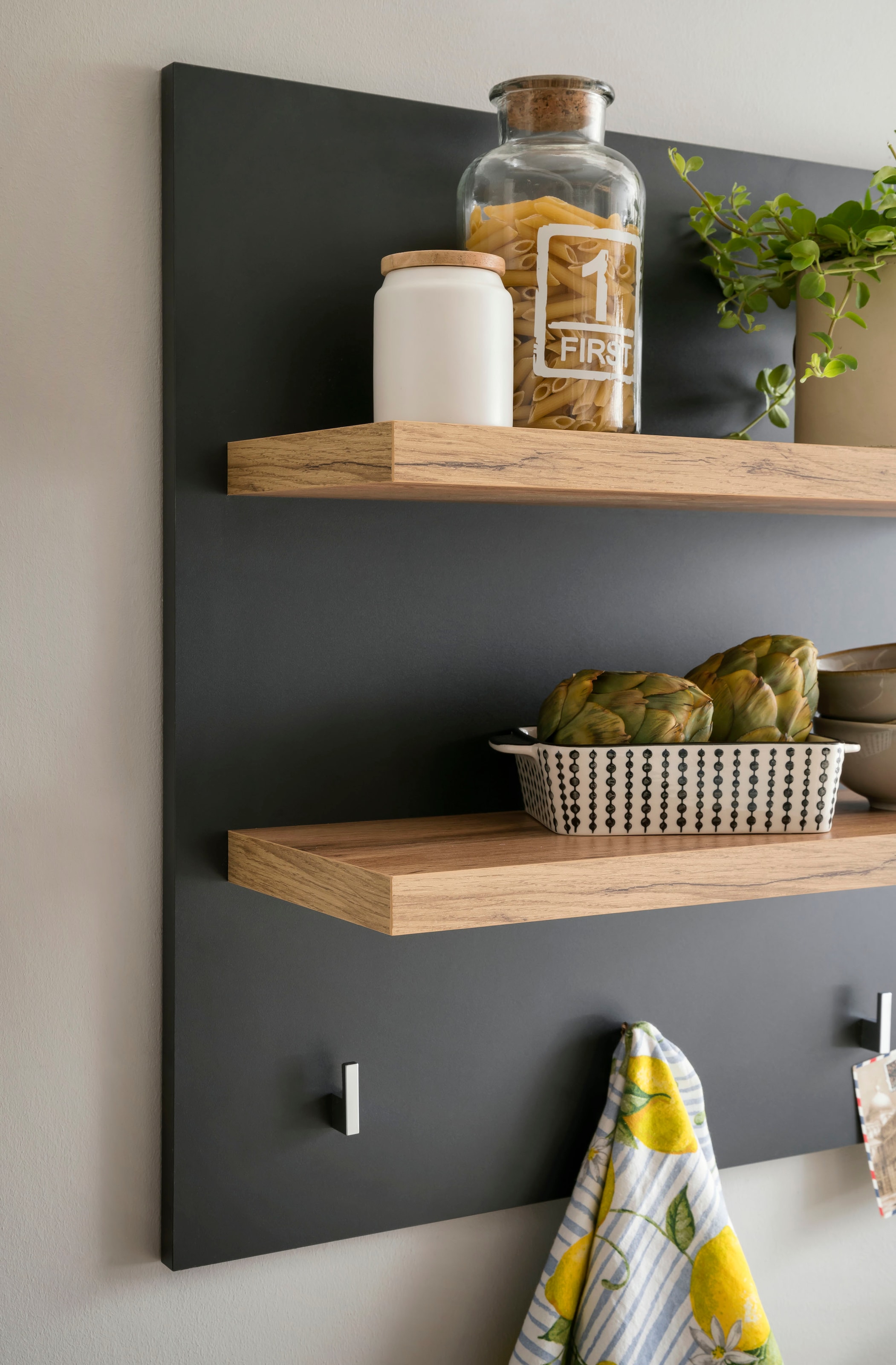 KOCHSTATION Wandregal »KS-Westminster« mit 2 Ablageböden, 3 Haken, Breite 60 cm, exclusiv by Otto