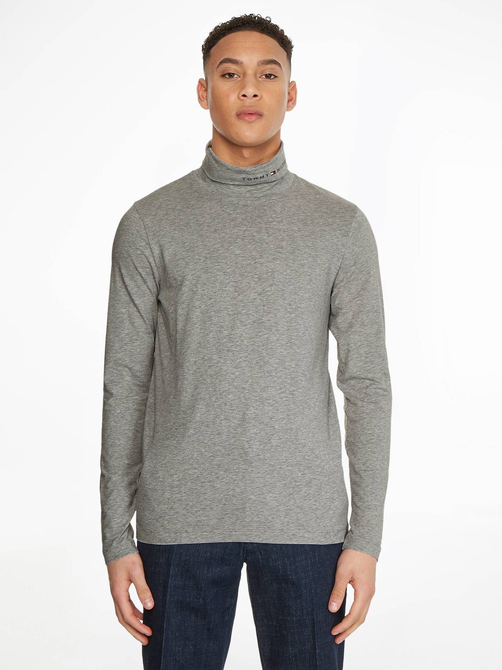 Tommy Hilfiger| Herren Rollkragenshirt ROLL NECK TOMMY LOGO LS TEE