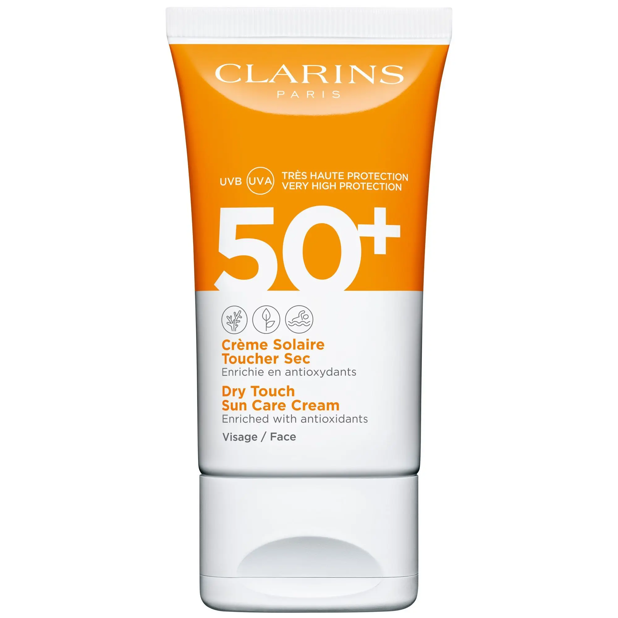 Clarins - Crème Solaire Toucher Sec Crème Solaire Visage SPF50- Protection