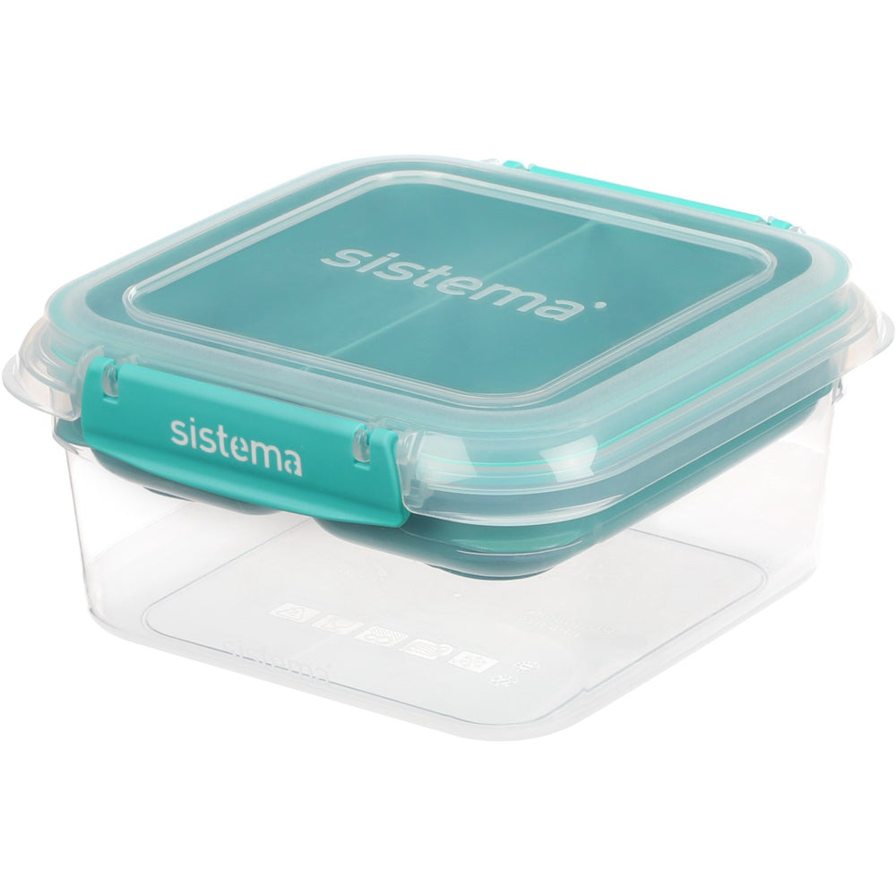 Køb Sistema Minty Teal Square Stax To Go Madkasse 1.15L | Luksusbaby