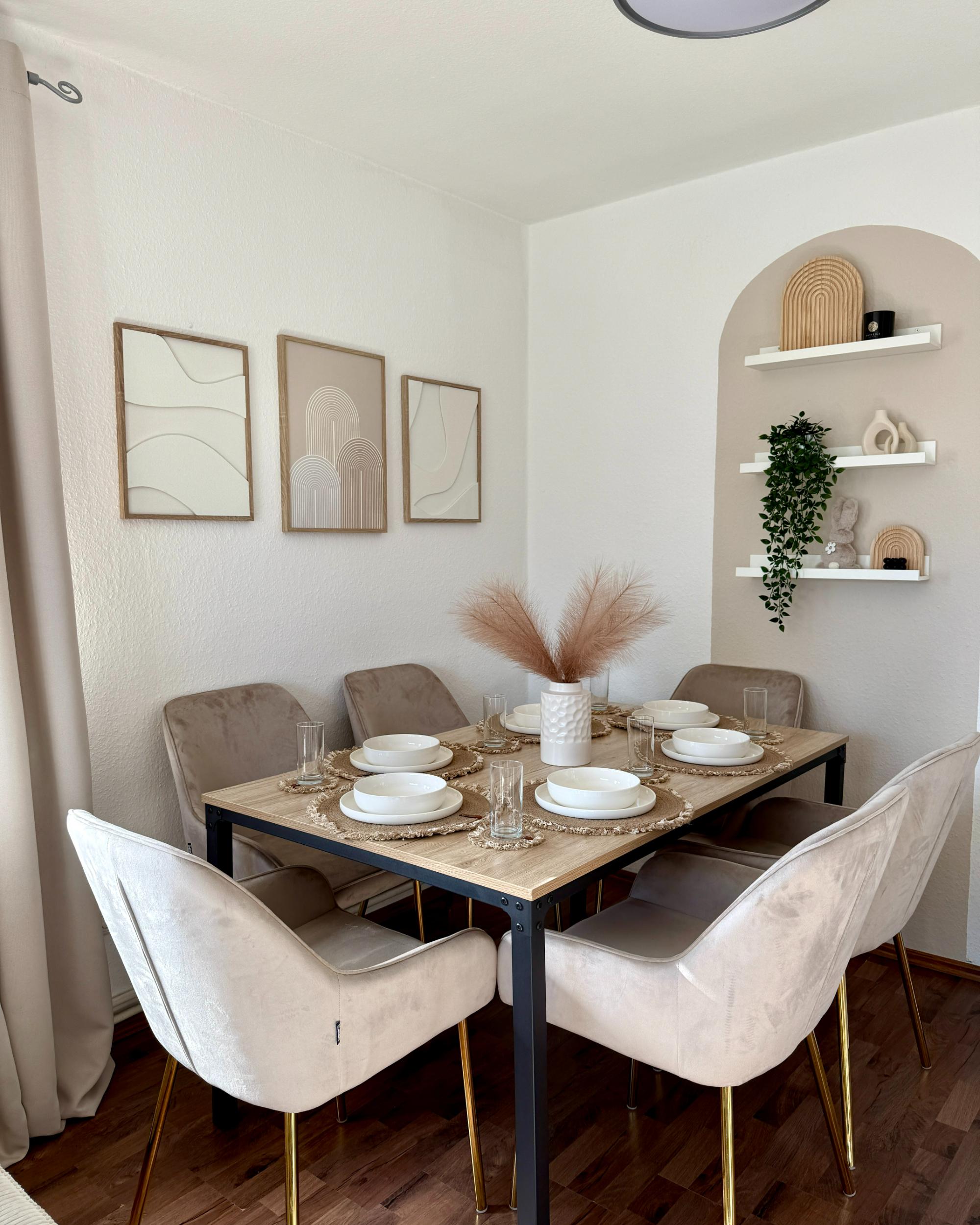Eettafel HOCKLEY Lichtbruin 90 cm 150 cm