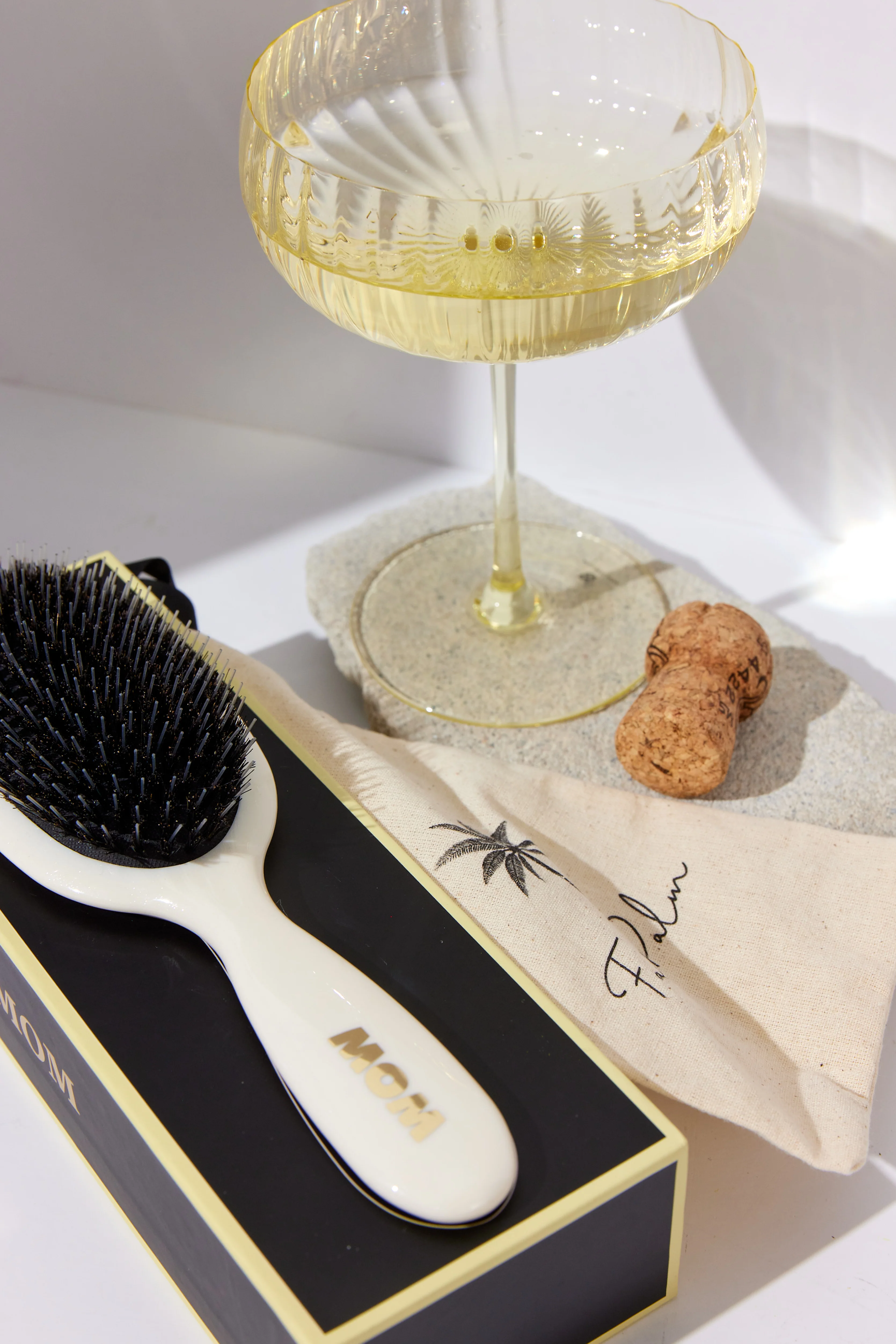 Fan Palm  Vildsvinehår & Nylon hårbørste, Mom - medium
