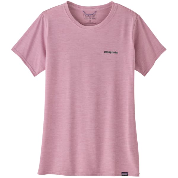 T-shirt randonnée PATAGONIA W'S CAP COOL DAILY GRAPHIC SHIRT WATERS BOARDSHORT LOGO: MILKWEED MAUVE X-DYE
