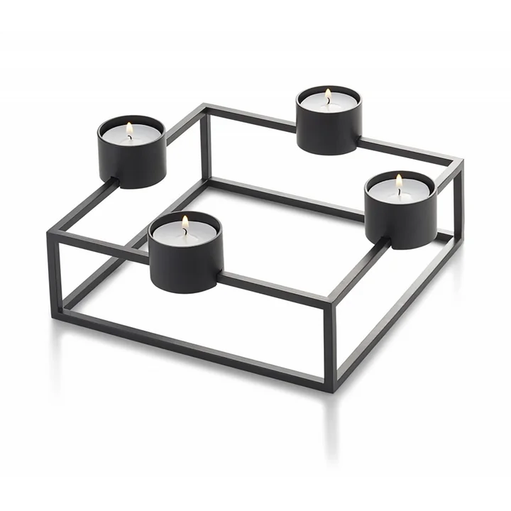 Philippi - Cubo Teelichthalter für 1 Teelicht, 10 x 10 cm, schwarz