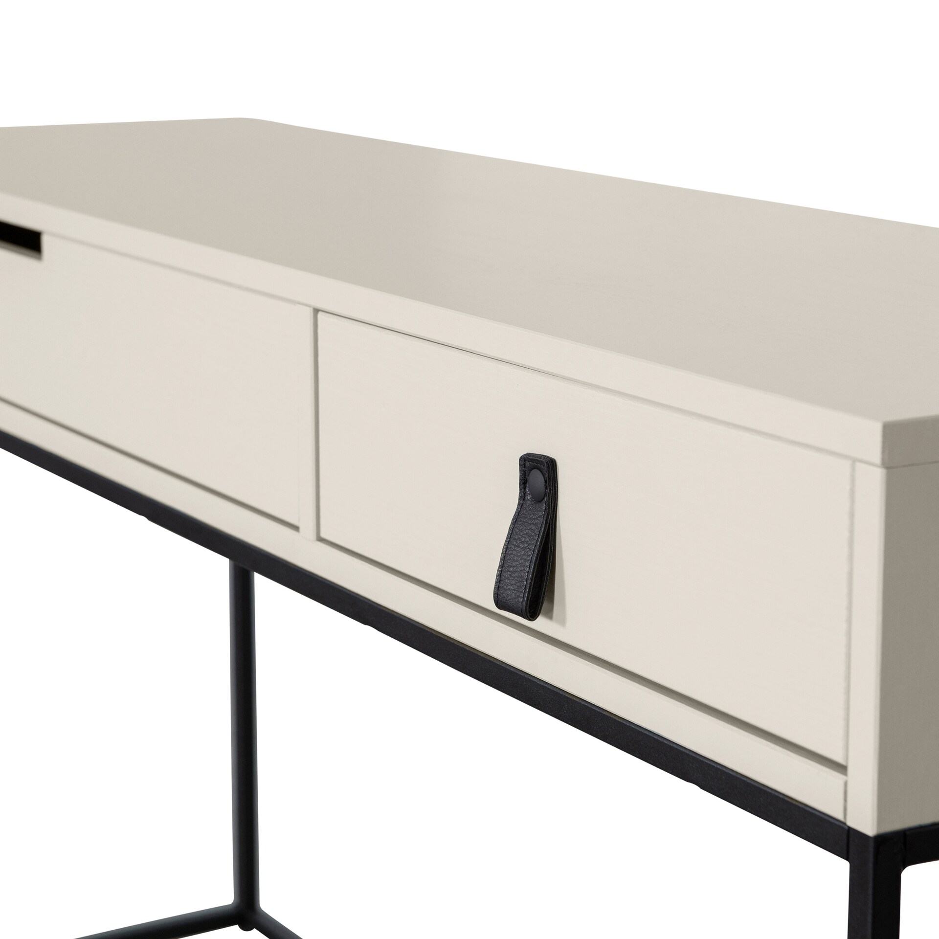 Beistelltisch SILAS 140 x 75 cm weiß/ schwarz