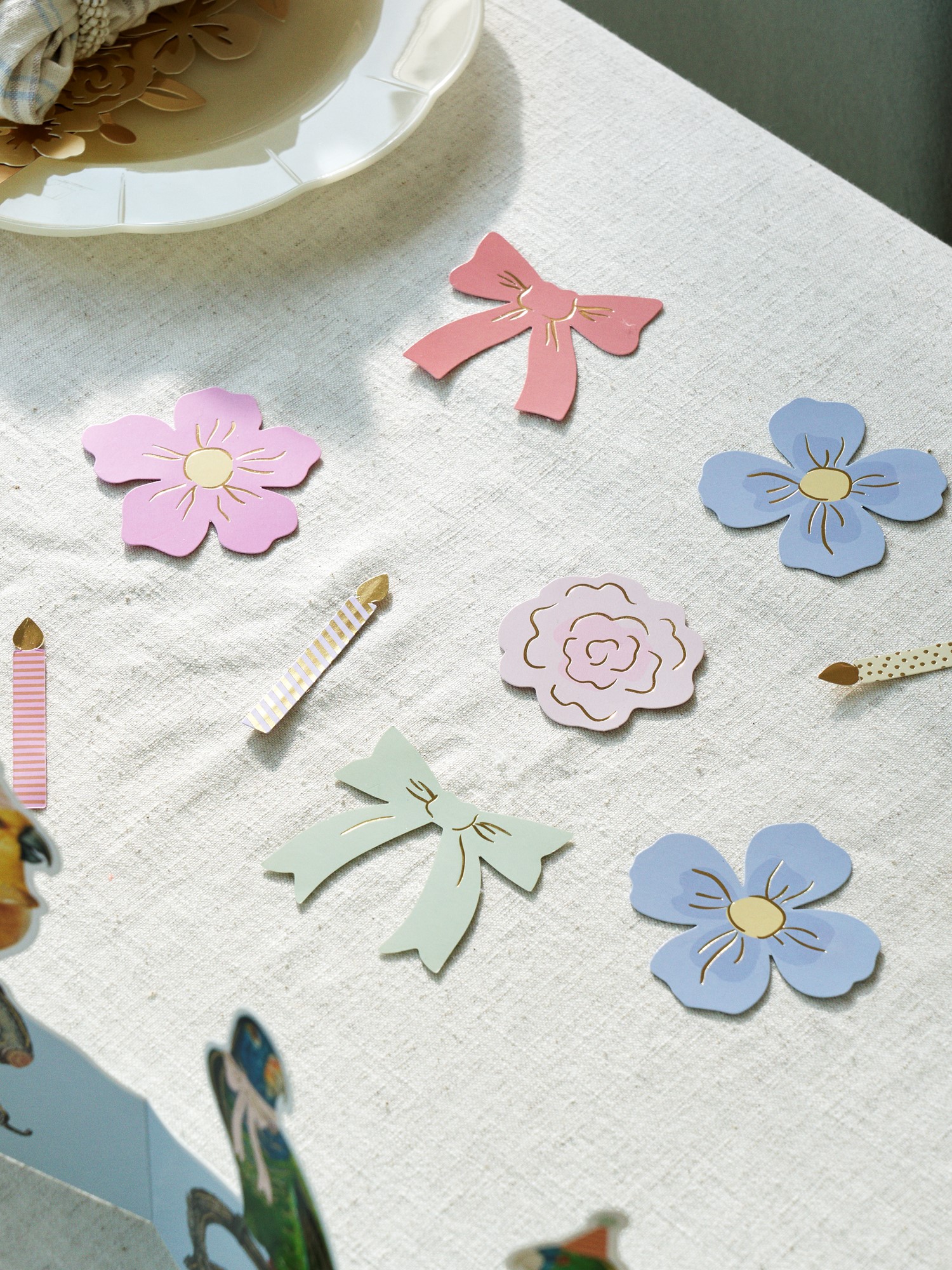 Borddekorationer | Papir. Assorterede motiver. | Rose Blush