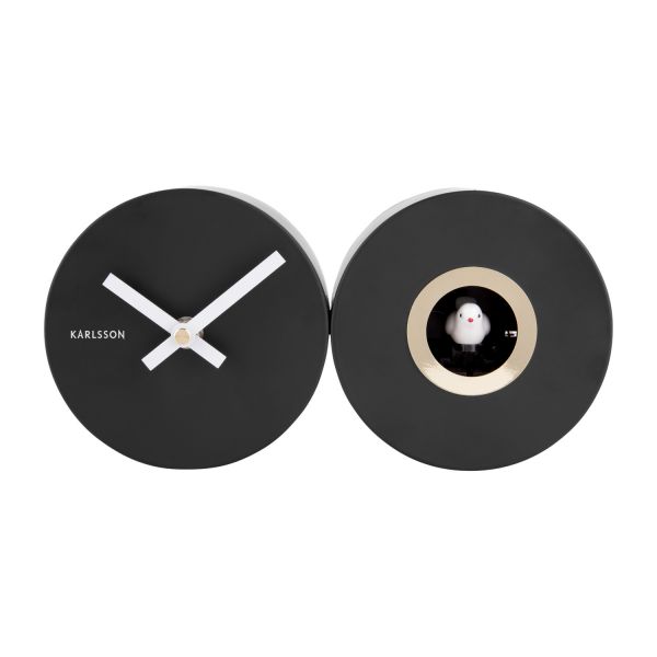 Karlsson Duo Cuckoo Wandklok - Mat Zwart