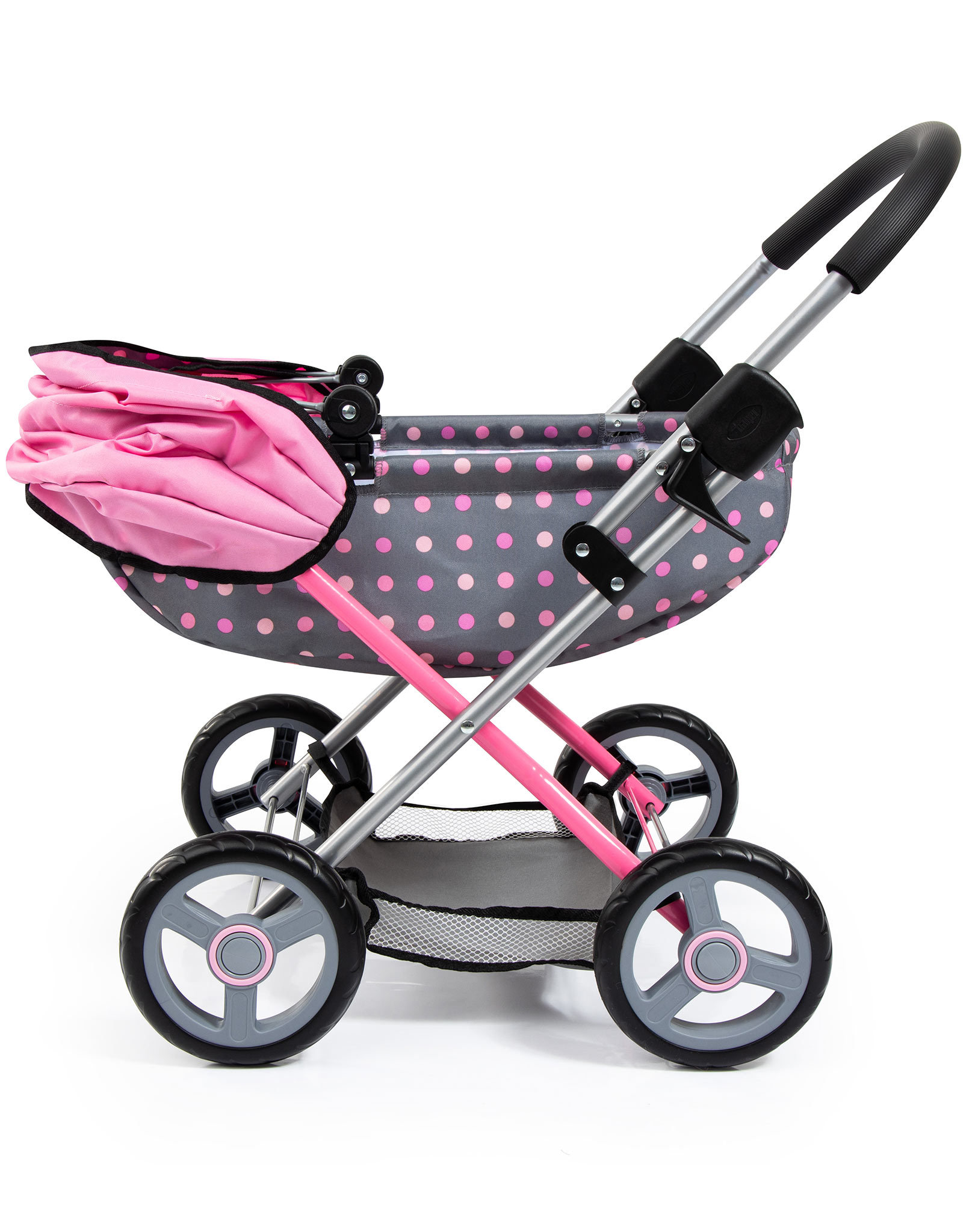 Puppenwagen COSY FAIRY 4-teilig in grau