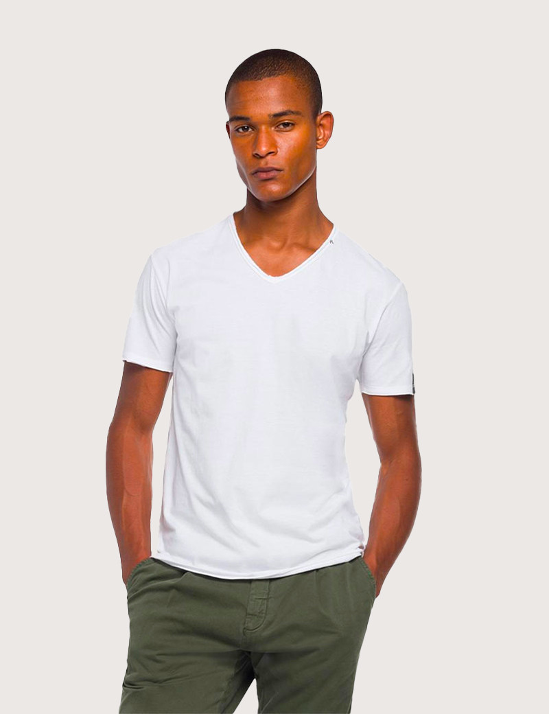 REPLAY T-SHIRT EN COTON BLANC