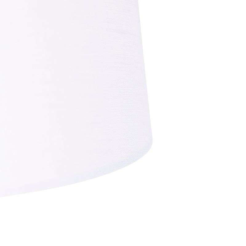 Hanglamp zwart met linnen kap wit 35 cm - Blitz
