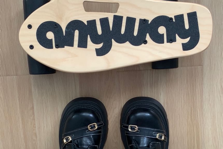 DURAC - Veterschoenen met plateauzool van imitatieleer