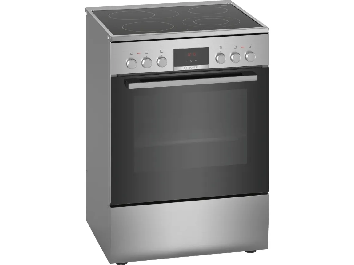 Bosch Serie | 4 HKR39C250 - Komfur - fritstående - bredde: 60 cm - dybde: 60 cm - højde: 85 cm - med selv-rengøring - rustfrit stål