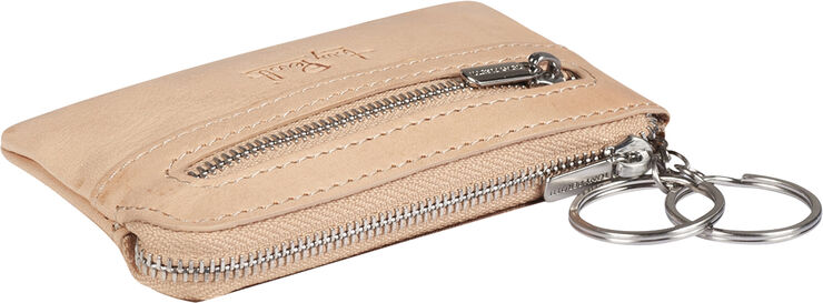 Tony Perotti Key pouch with zipper and coin pocket Natural