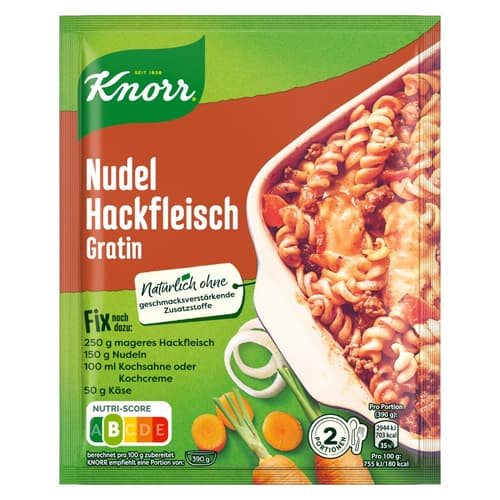 Knorr Fix Nudel-Hackfleisch Gratin
