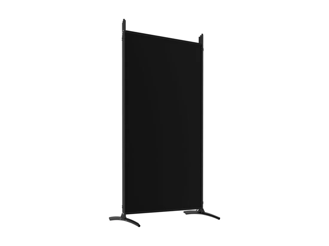 Cloison de séparation 6 panneaux Noir 520x180 cm Tissu