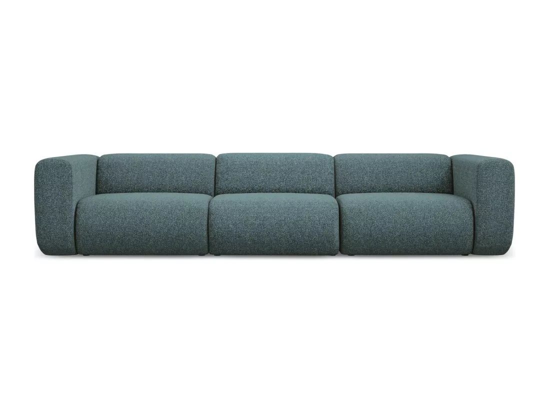 Canapé modulable 4 places en tissu texturé - jeans - EKAHI