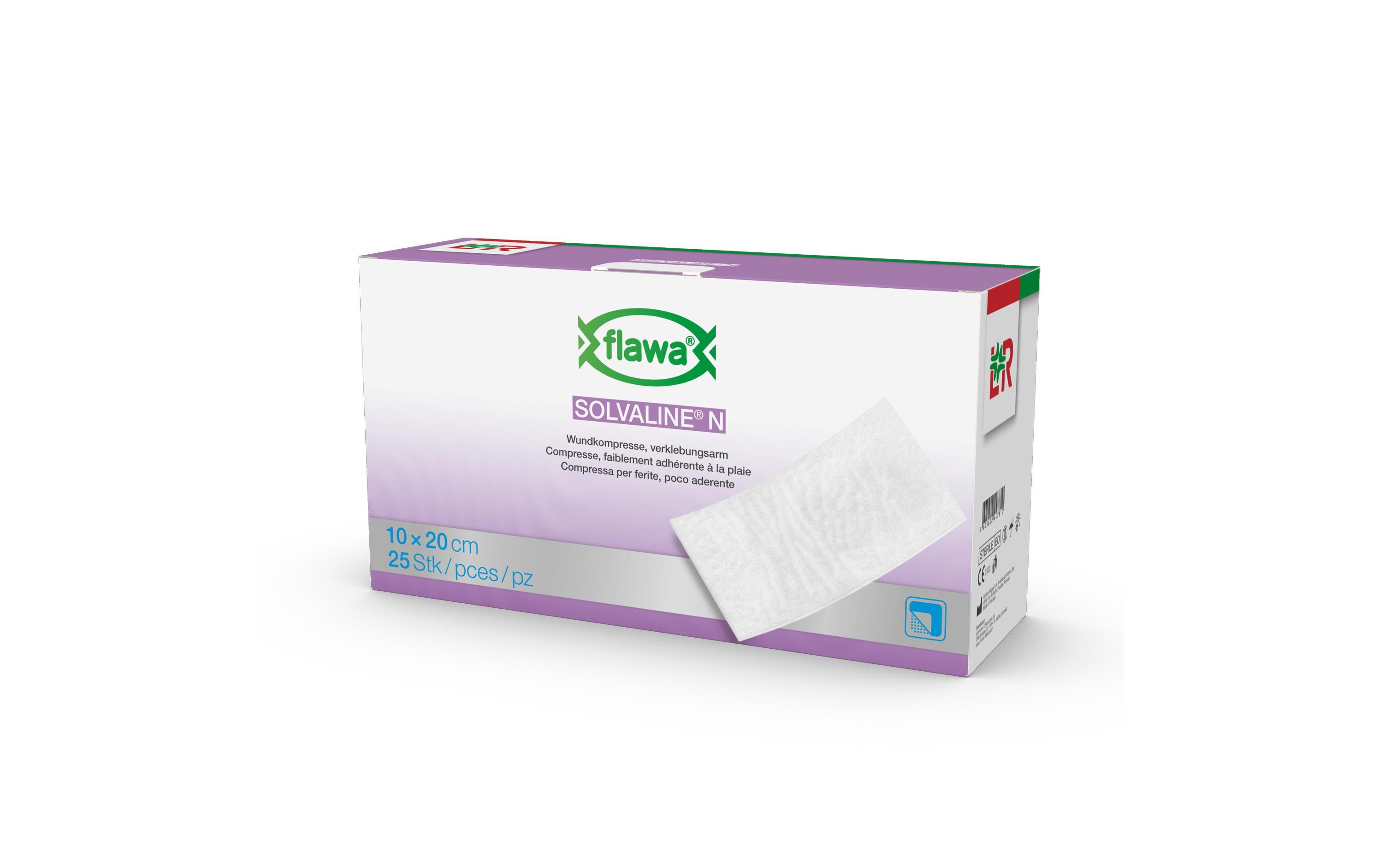 Solvaline N Wundkompresse steril 20 x 10 cm, 25 StückWundauflagen steril