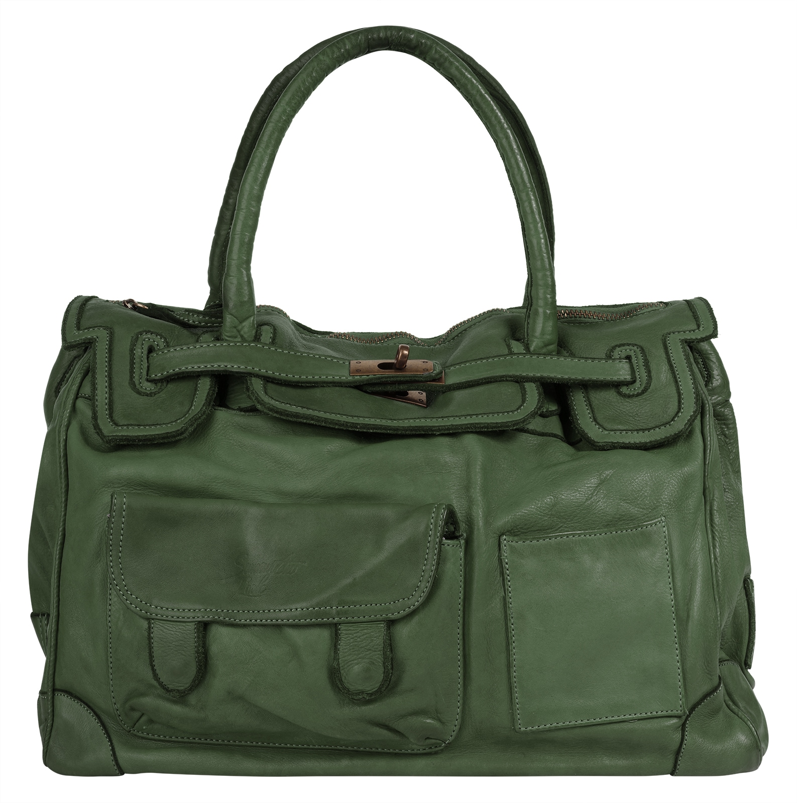 Samantha Look Shopper echt Leder, Made in Italy