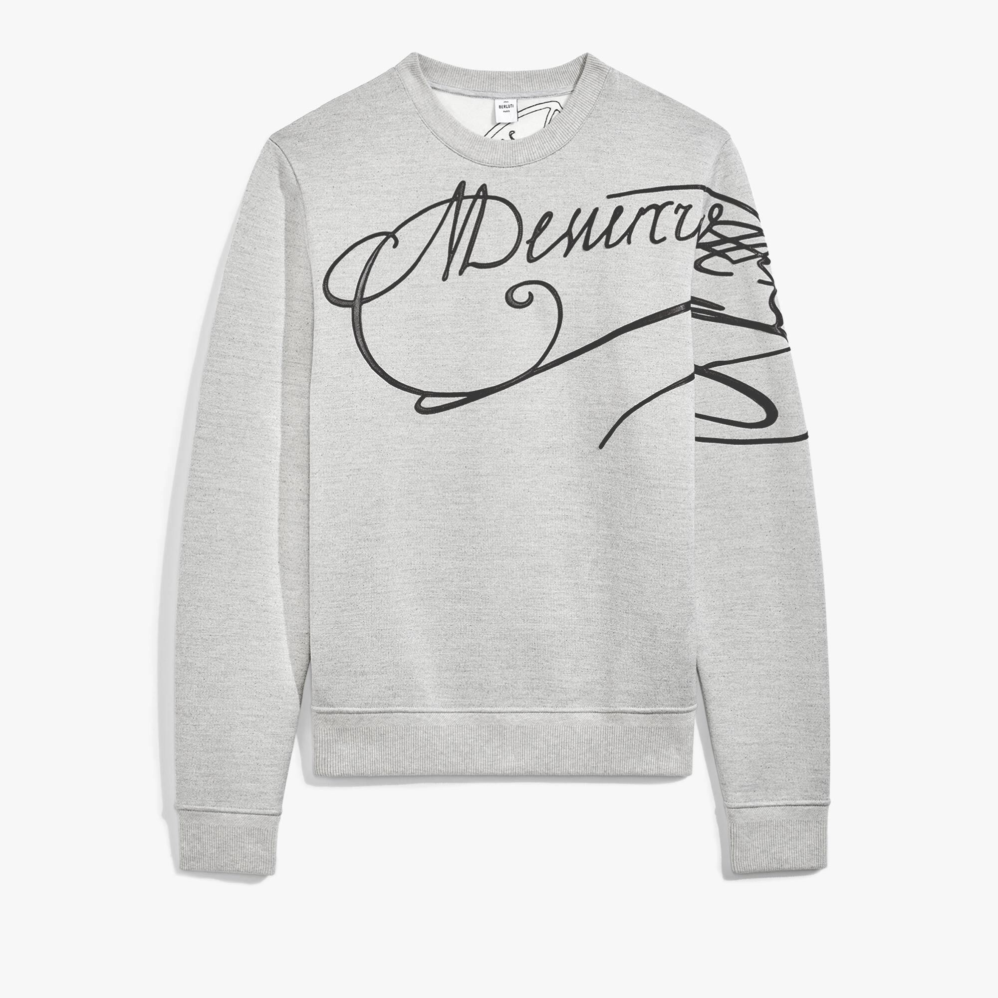 Sweat Avec Broderie Scritto En Cuir