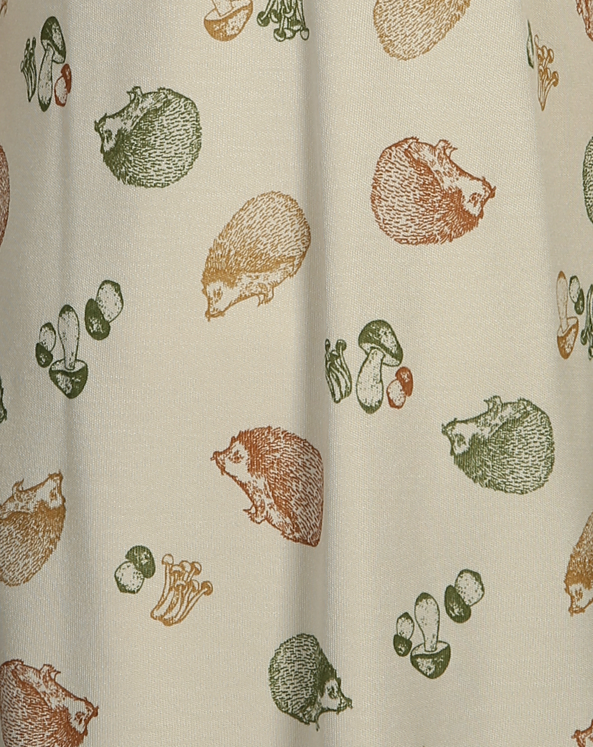 Langarm-Kleid 4006 - HEDGEHOG AOP in beige