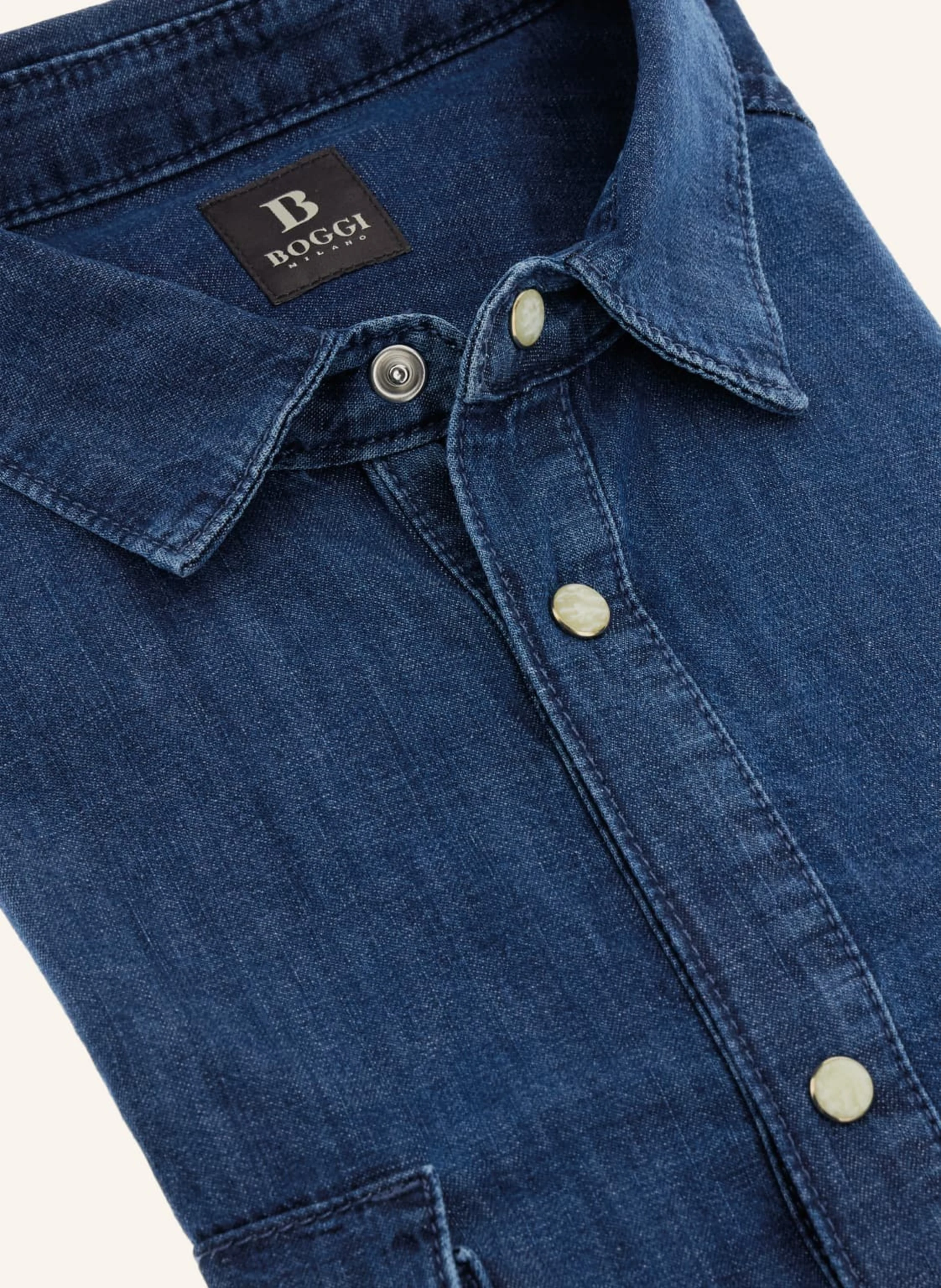 BOGGI MILANO Jeanshemd Regular Fit