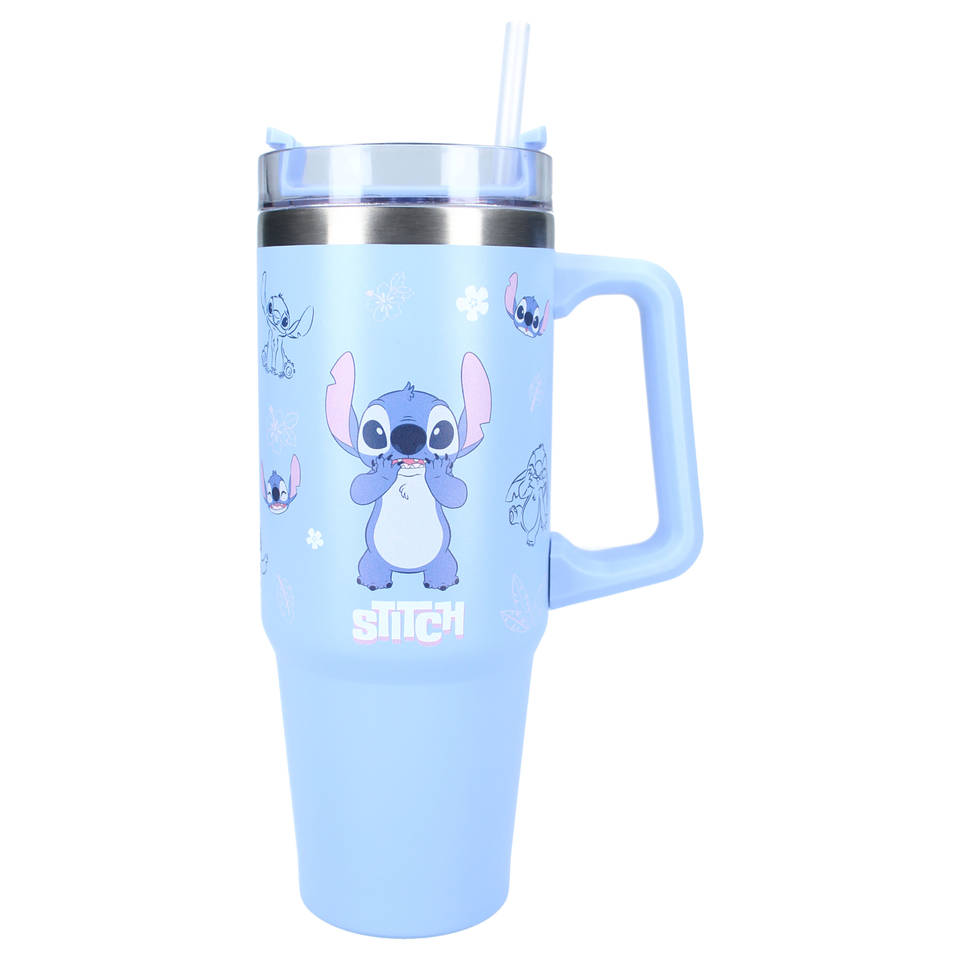 Bottled Bliss Stitch drinkfles - 900 ml - blauw