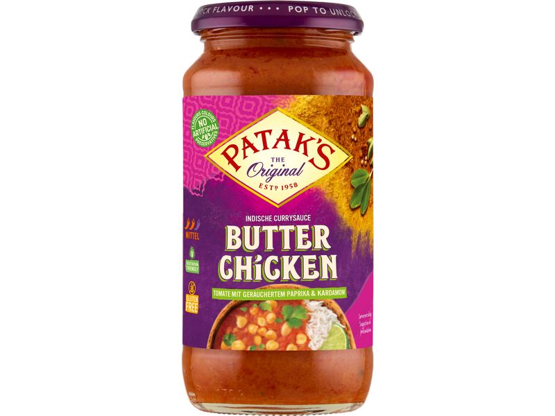Pataks Butter Chicken Sauce 450 g Authentischer Geschmack aus Indien