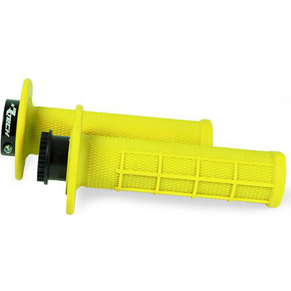 RTECHMX - Poignées R20 Lock-On Waffle Jaune fluo