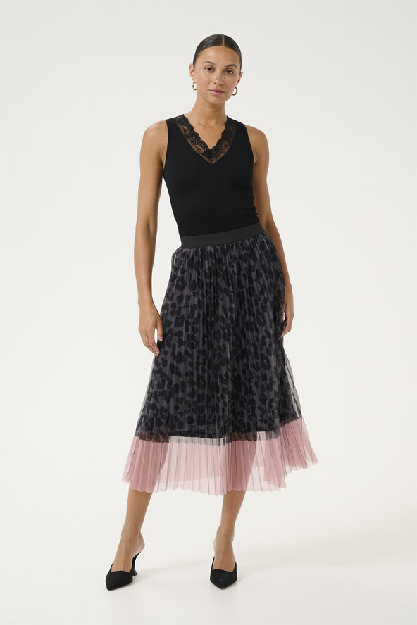 Culture CUchancy Skirt Grey leopard/pink