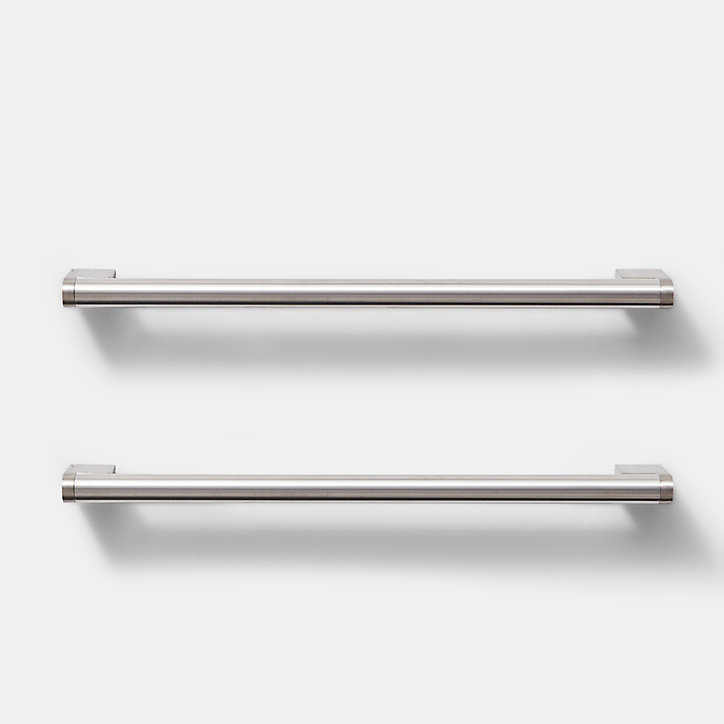 Poignée de meuble de cuisine GoodHome Khara Argent L. 28.4 cm, 2 pièces
