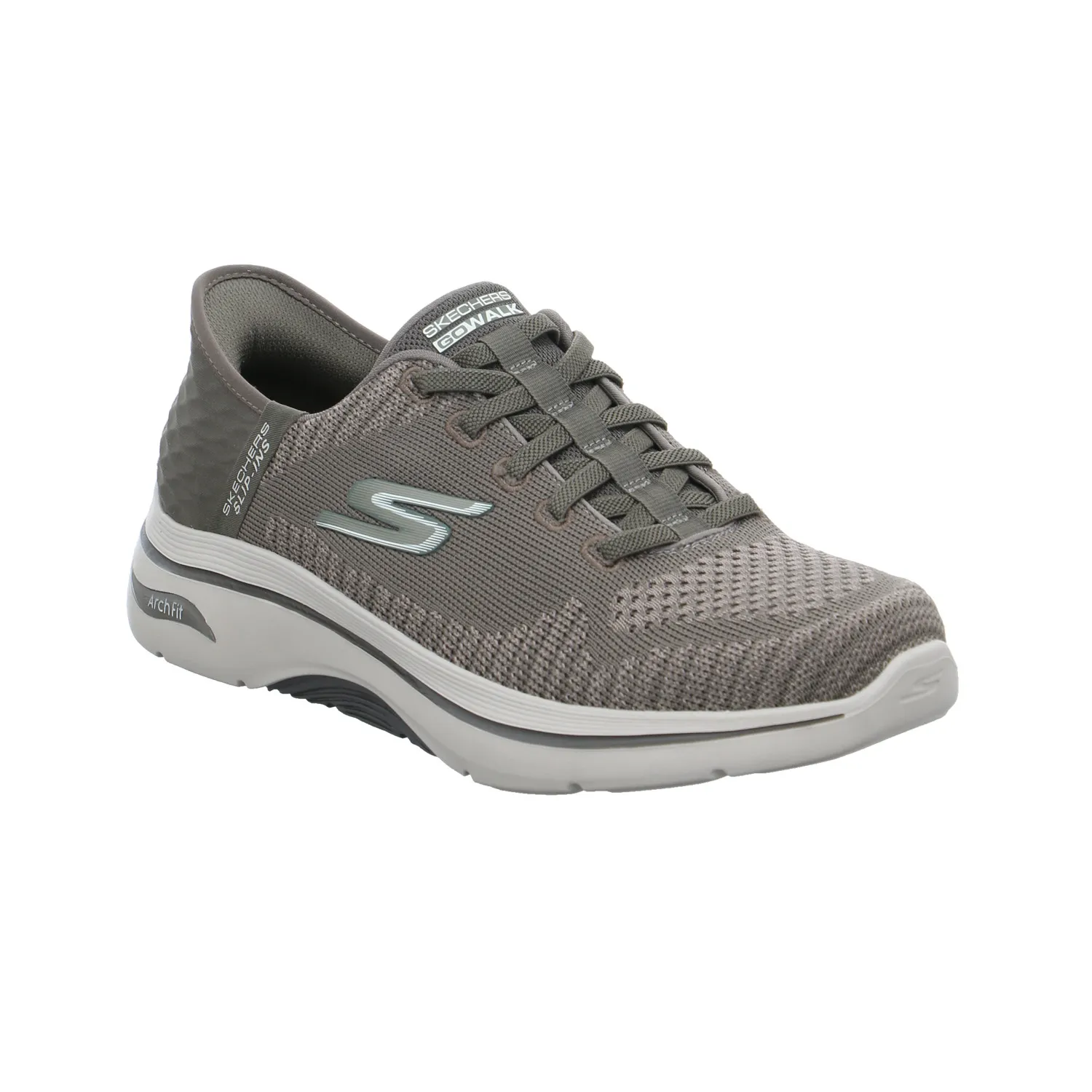 SKECHERS Halbschuhe Sneaker Stoff Olive Synthetik
