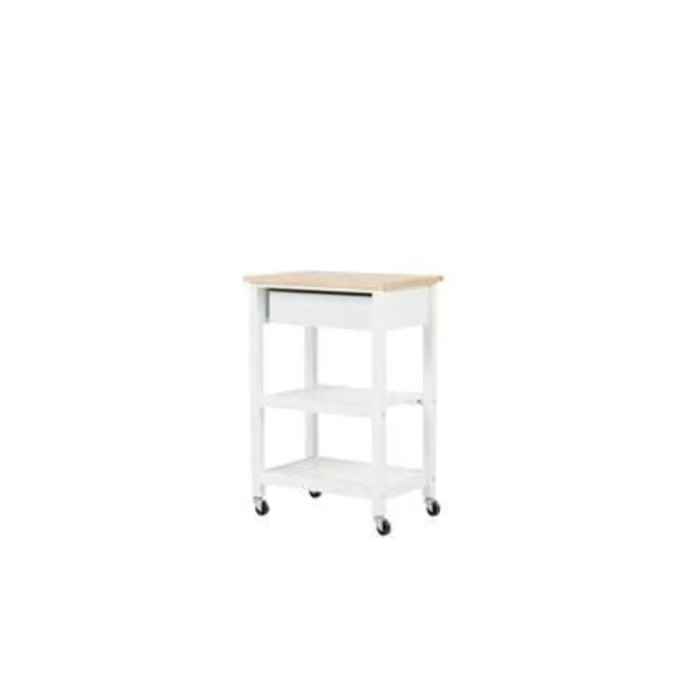 HIUMA - Keukentrolley - Wit - Rubberhout