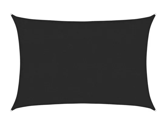 Voile d'ombrage 160 g/m² Noir 2x2,5 m PEHD