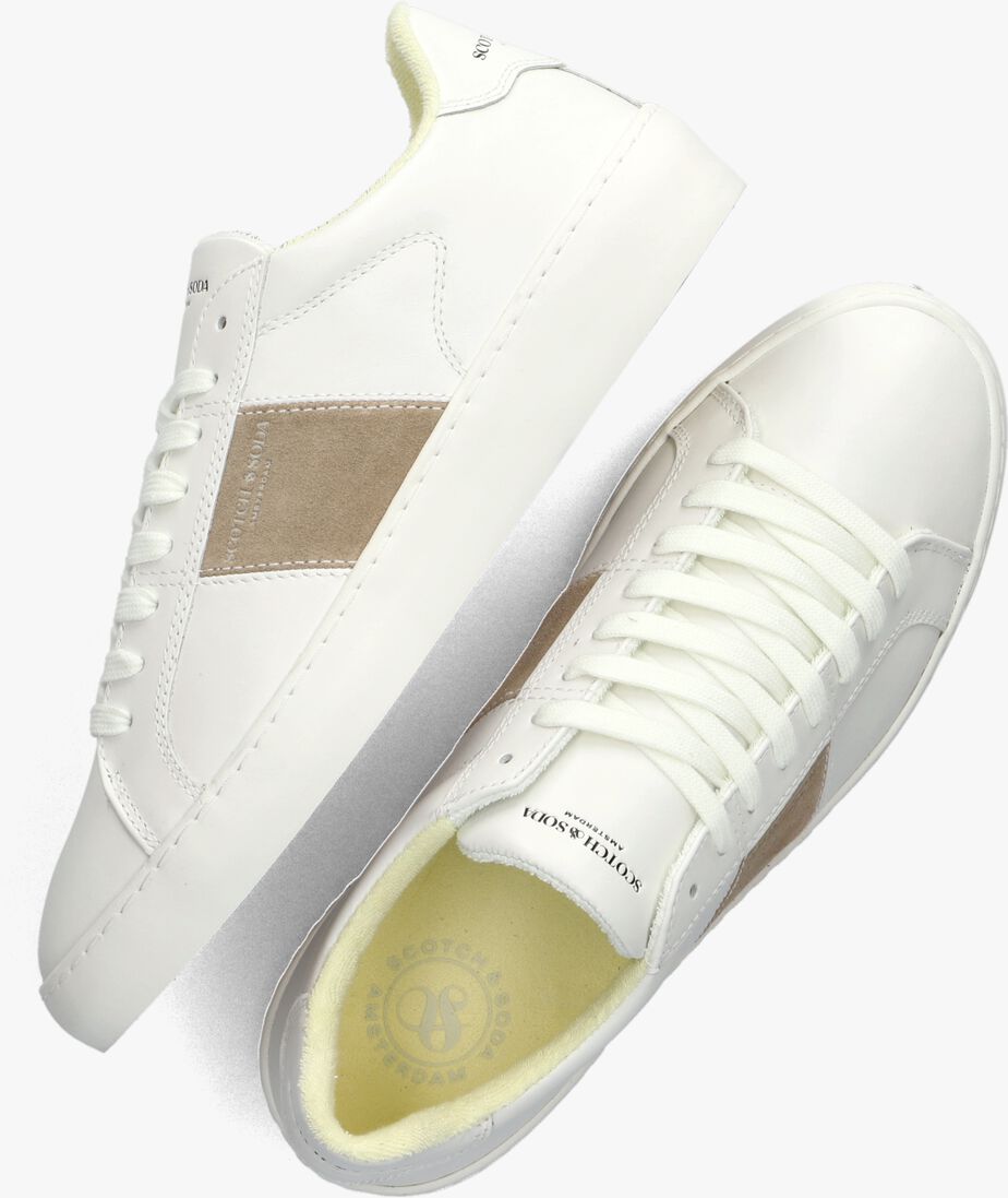 SCOTCH & SODA witte scotch & soda lage sneakers plakka 2.0
