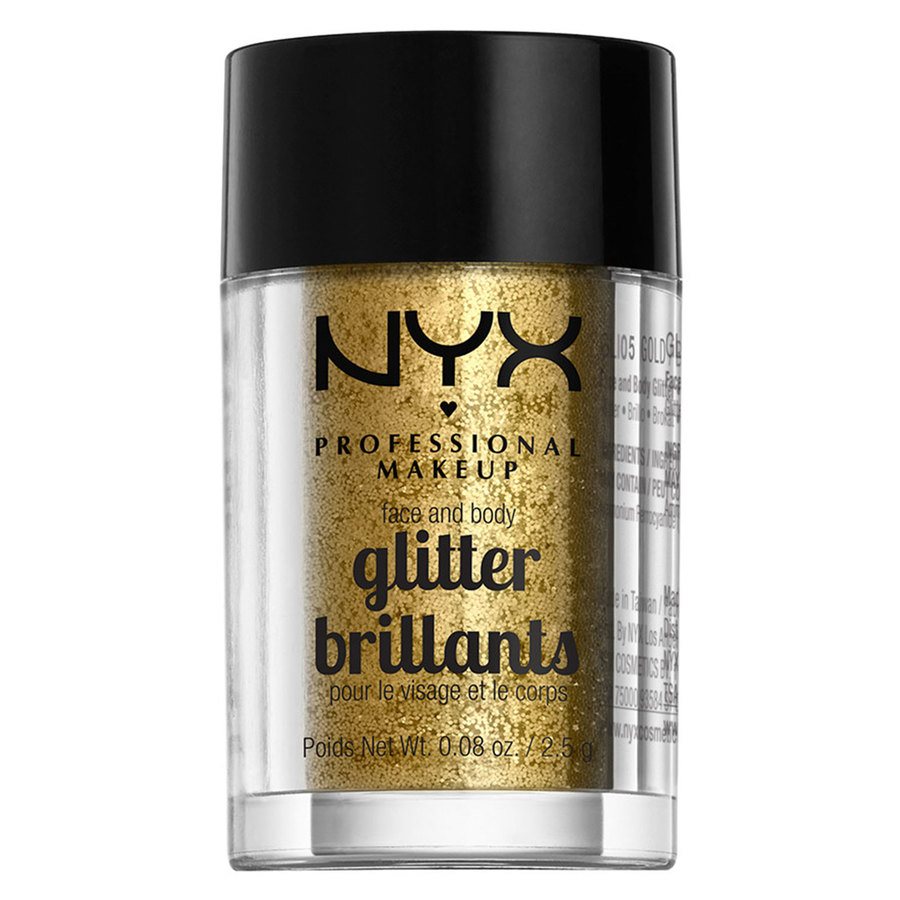 NYX Professional Makeup Face And Body Glitter Brilliants Gold GLI05 2,5g