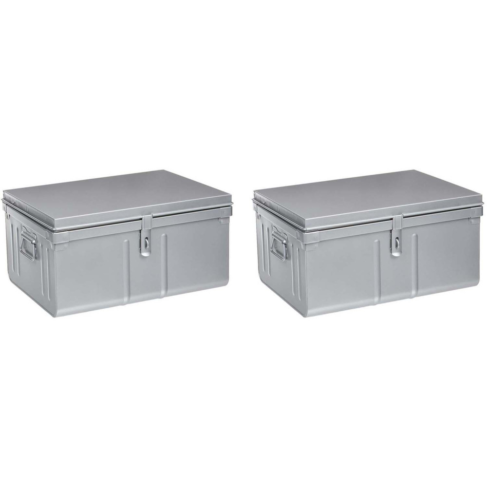 Lot de 2 coffres en métal habitat