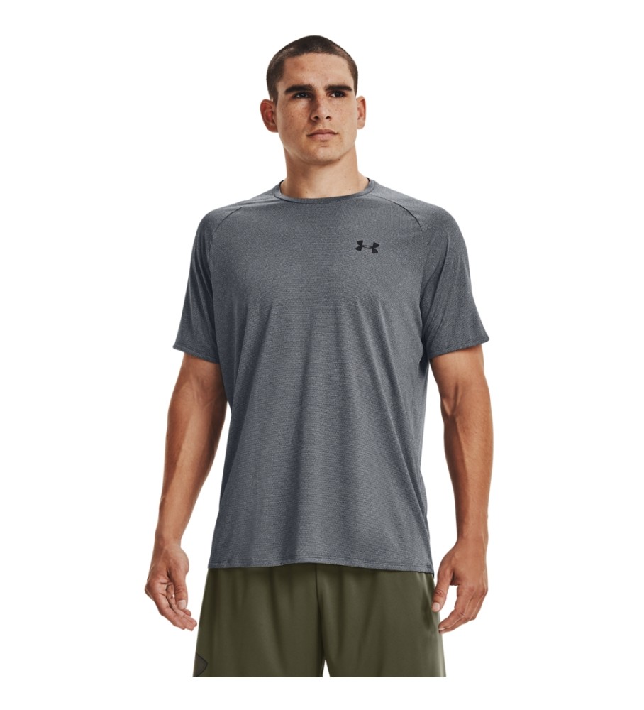 Camiseta de manga curta texturizada Under Armour UA Tech 2.0, cinza