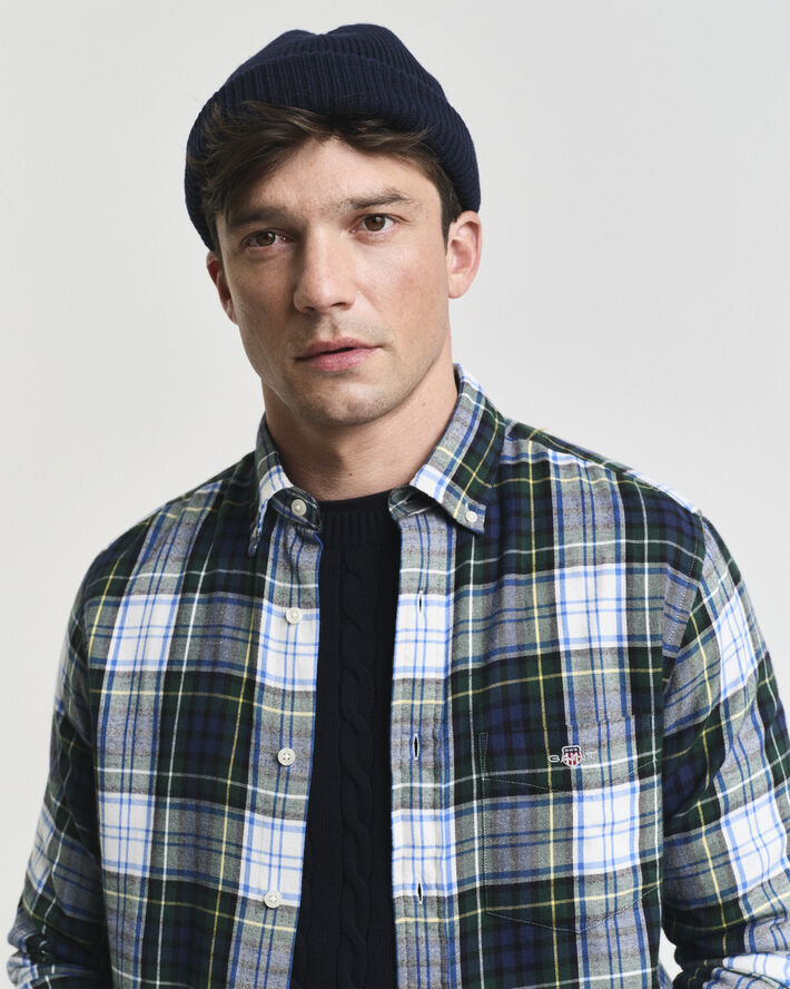 Gant REG FLANNEL CHECK SHIRT Tartan green