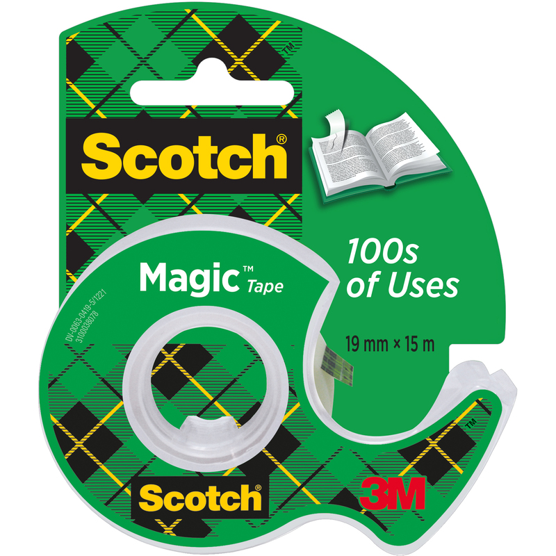 Scotch Klebeband Magic 810 mit Klebeabroller, 19 mm x 25 m