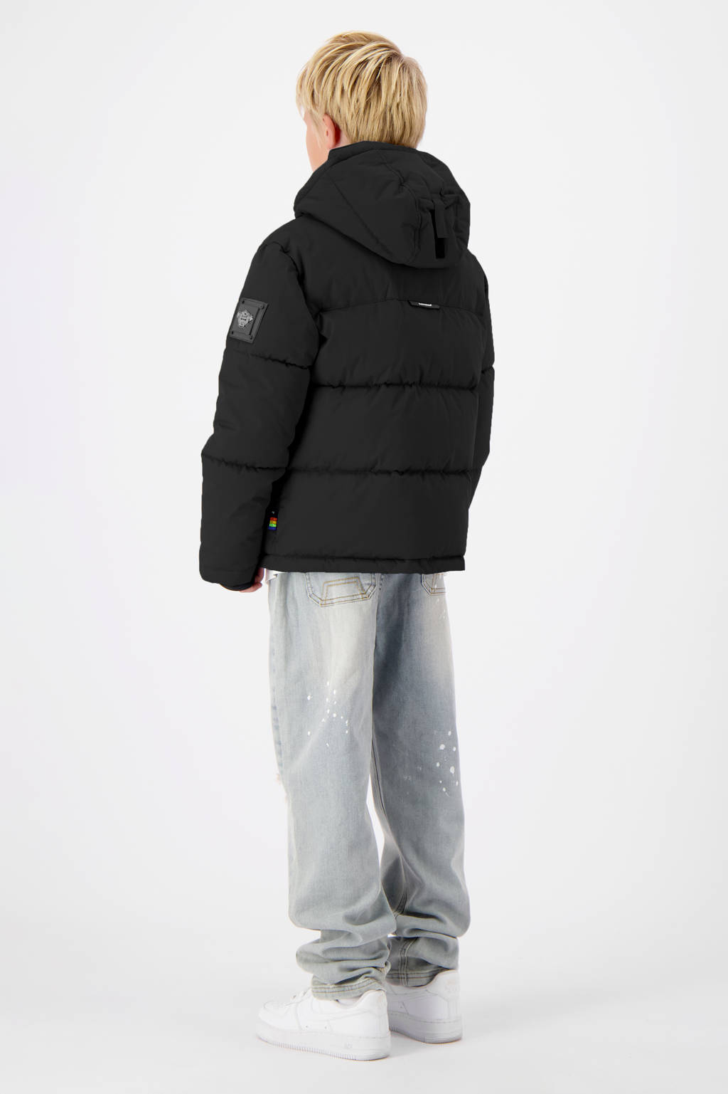 BLACK BANANAS gewatteerde winterjas JR. SONIK PLATE JACKET zwart