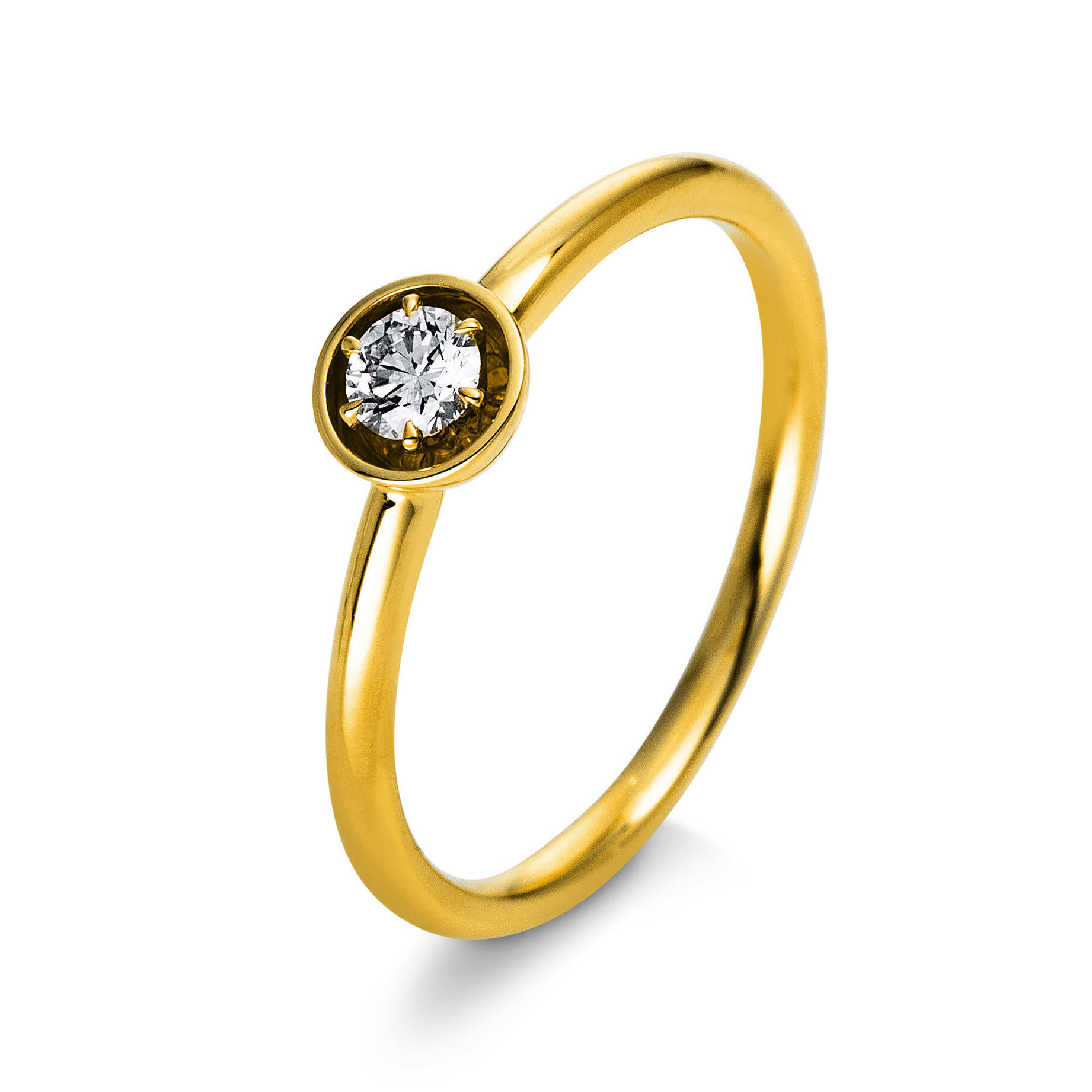 Diamond Group| Damen Solitärring mit Diamantbesatz