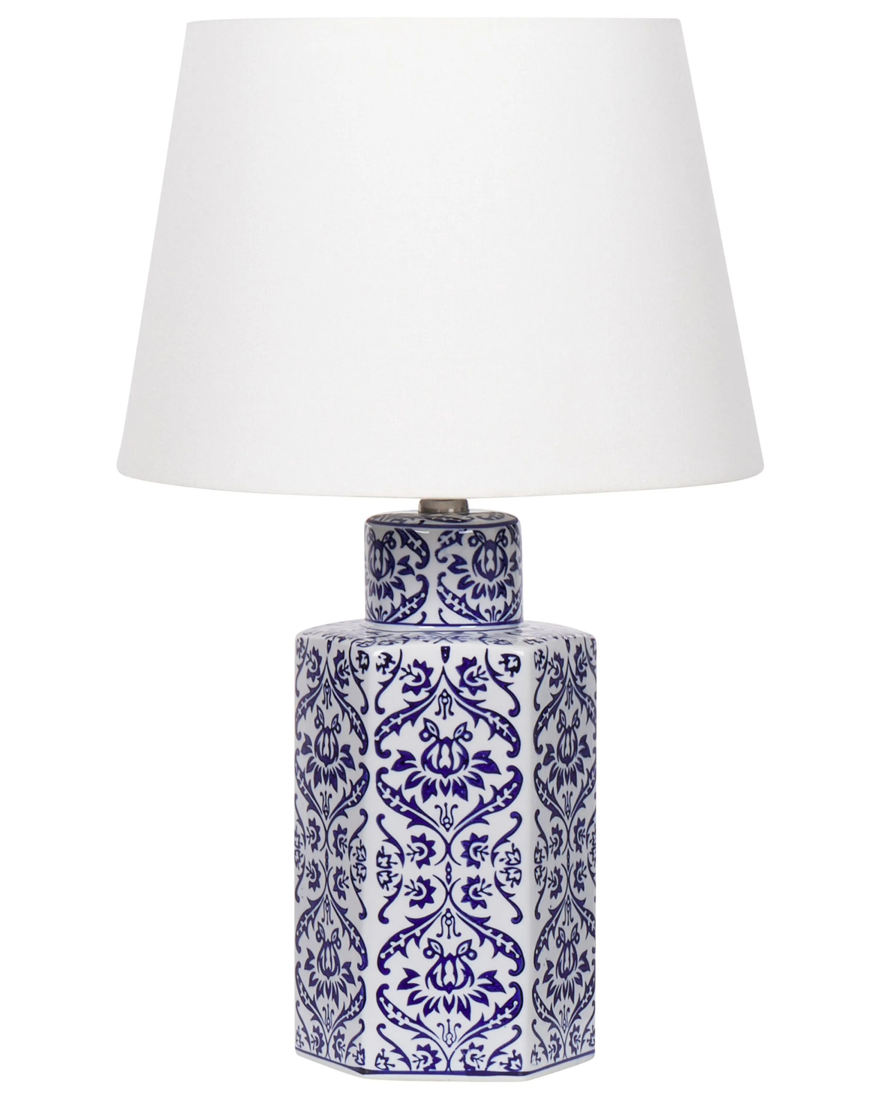 Tafellamp MARCELIN Porselein Wit/blauw