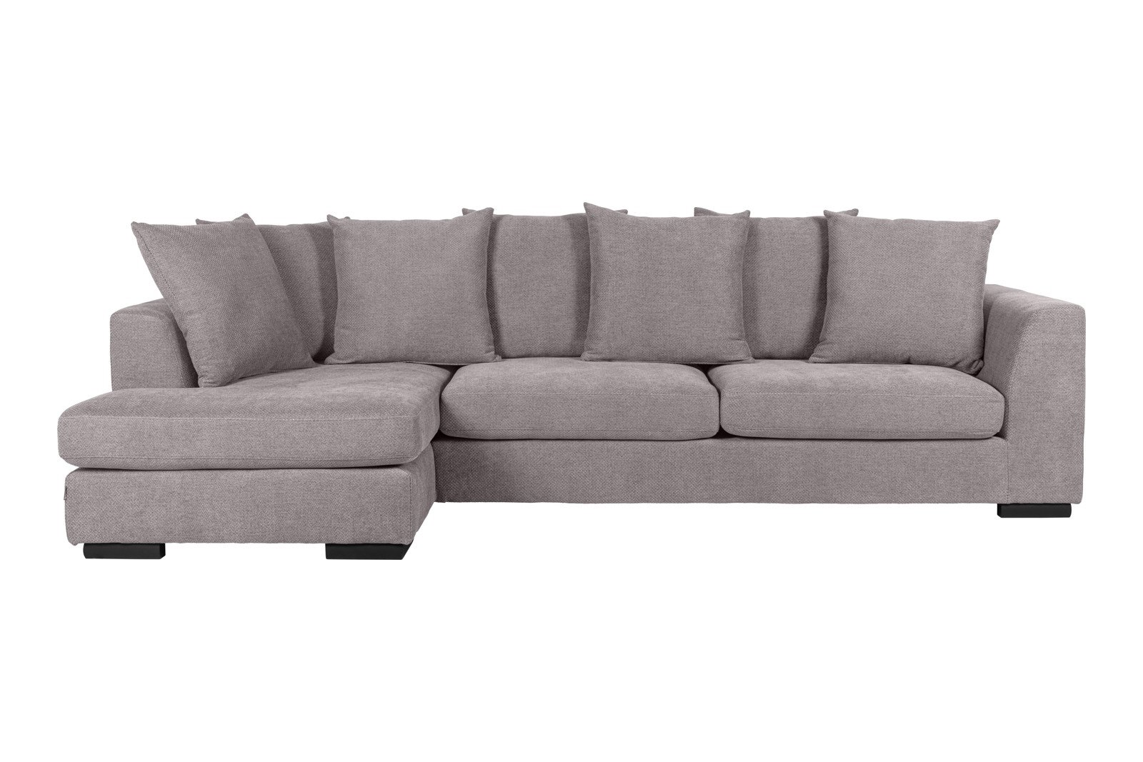 Paso Doble Day Sofa 2,5-seter og divan venstre, I tekstil Salento Stone, Valnøtt ben i tre, EU komfort. Promotion