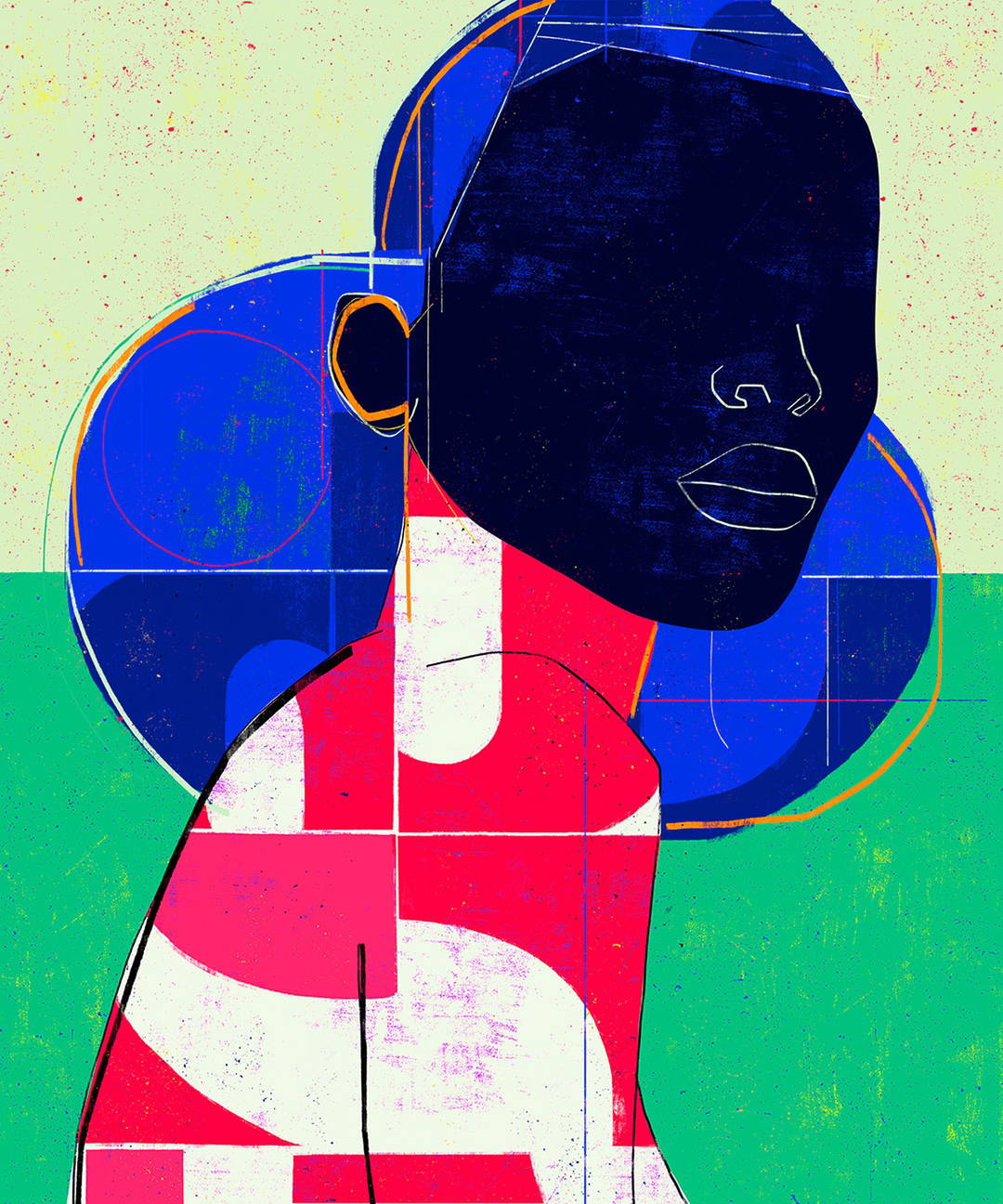 Blue Hair Woman by Luciano Cian - Limited Edition. Edition of: 150. Signed.